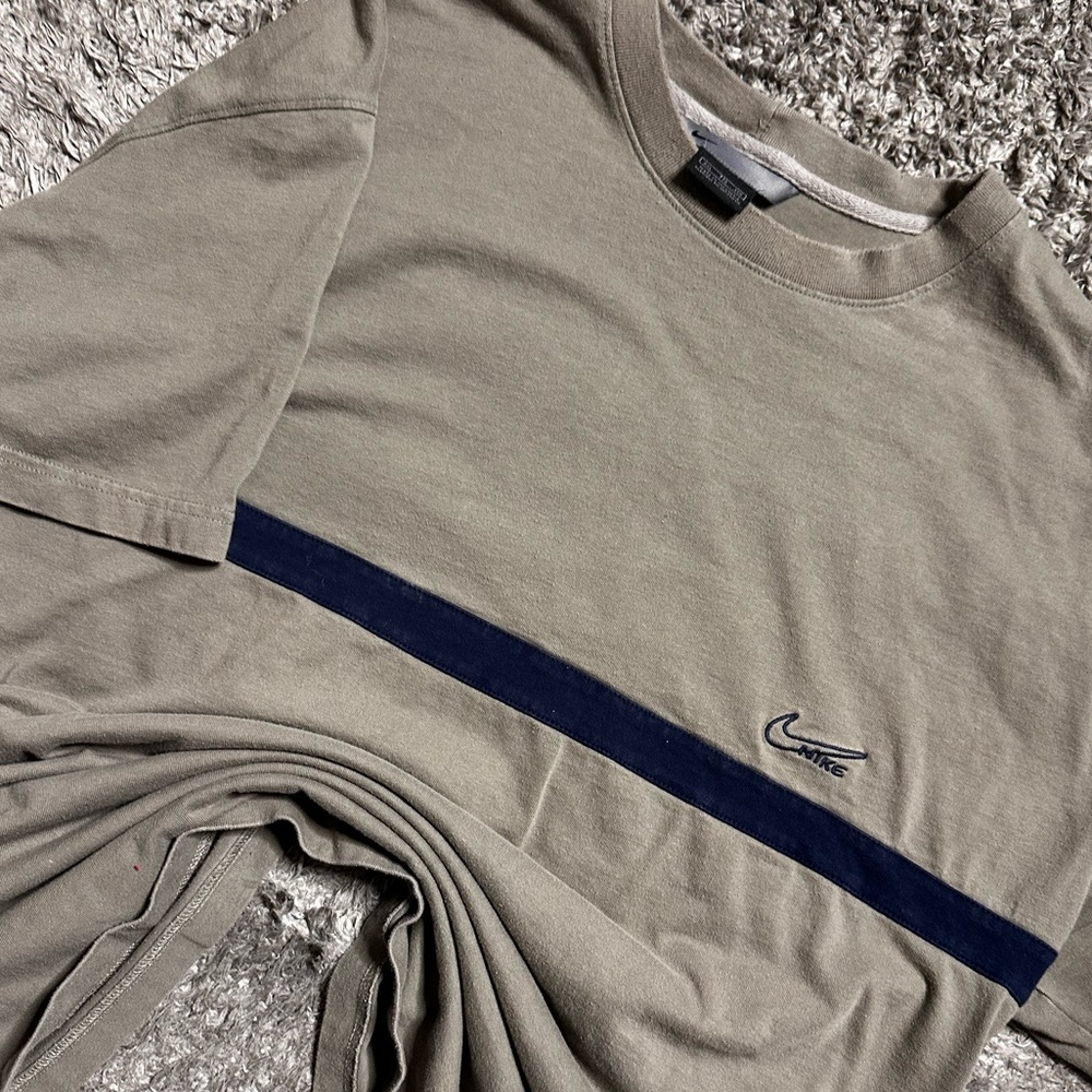 Y2K Nike Striped Embroidered Shirt